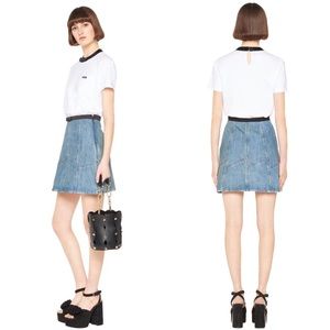 Miu Miu Classic Denim Skirt NWOT